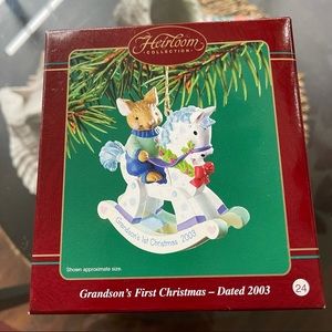 Heirloom Collection Ornament  Grandson’s First Christmas Dated 2003